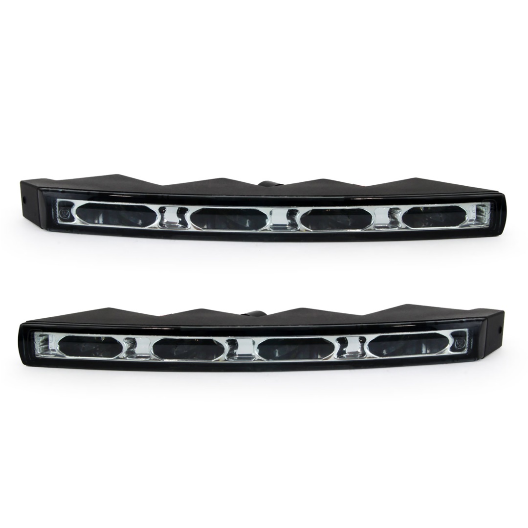 Φώτα Ημέρας Drl 12/24v 12w 8led (1,5w ανά Led) 1200lm 170x22x60mm Σετ 2τμχ Amio 1 01526AM 1