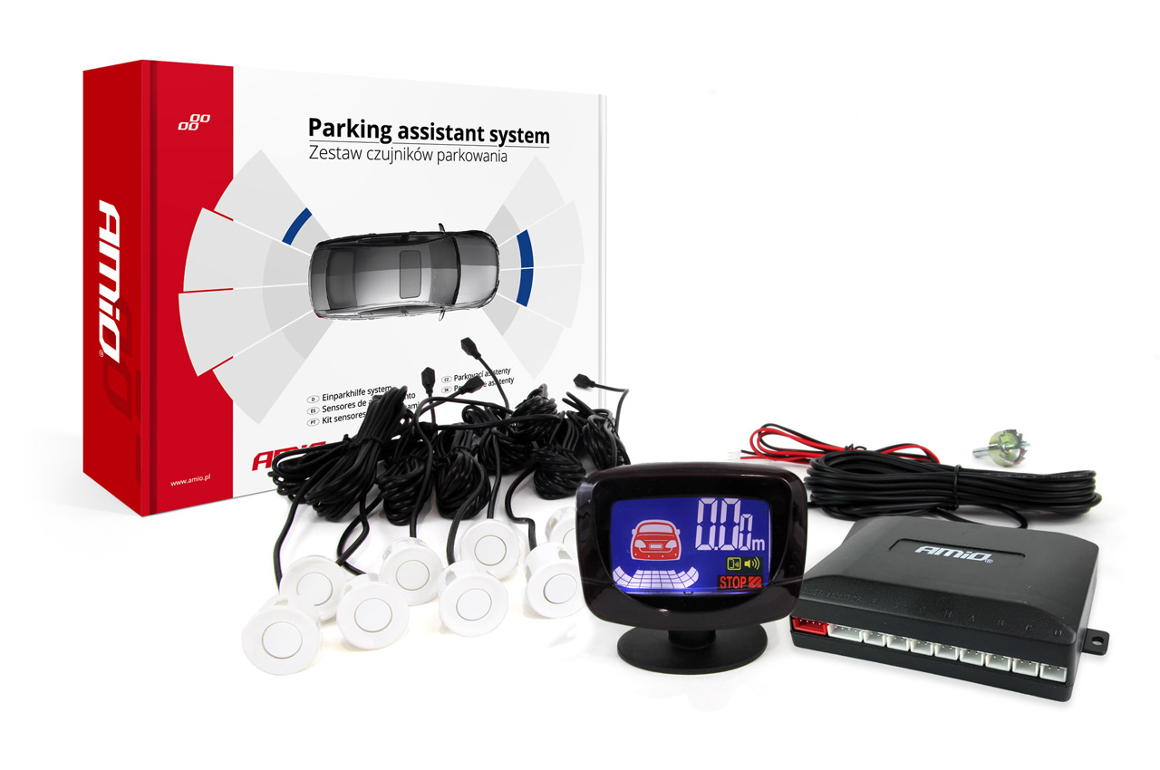 Amio Σύστημα Παρκαρίσματος 12v με 8 Αισθητήρες 22mm και Οθόνη Led- Graf 1 01600 1