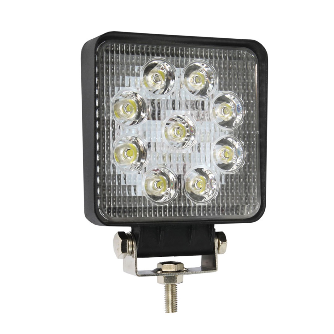 Προβολέας Εργασίας Τετράγωνος Awl03 Flat 2200lm 9/60v - 27w - 6000k - 9 Led - 106x106x32mm Amio 1 01614AM 1