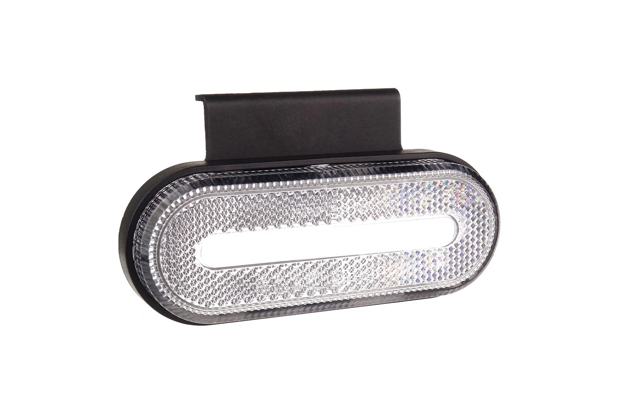 Amio Φως Όγκου Φορτηγού Led Λευκό Οβάλ 10-30v 124x49x22mm Αδιάβροχο Om-01-w 1τμχ 1 02375