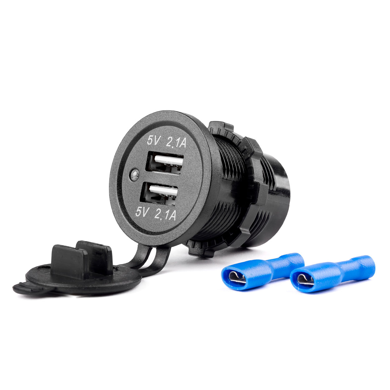 Πρίζα Αυτοκινήτου με 2 Θύρες Usb 12/24v - 2x5v/2.1a Φ37mmx51mm Mod-04 Amio 1 02854 01