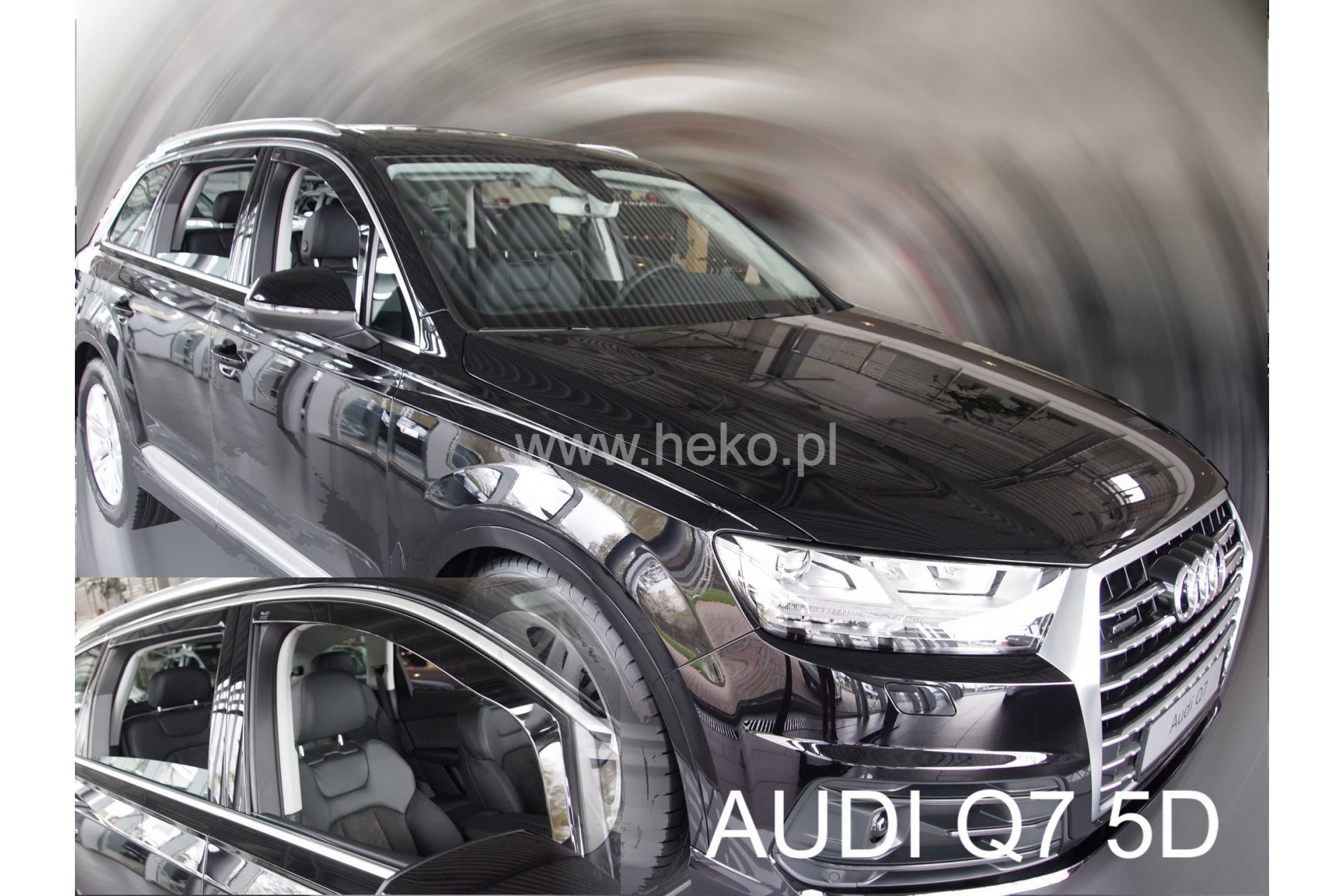 Audi Q7 5d 2015+ Φιμέ Ανεμοθραύστες Heko Σετ 4τμχ για Μπρος-Πίσω Παράθυρα 1 10249