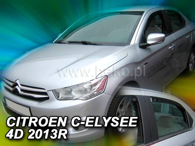 Citroen C-elysee 4d 2013+ Φιμέ Ανεμοθραύστες Heko Σετ 4τμχ για Μπρος-Πίσω Παράθυρα 1 12257