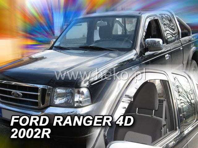 Ανεμοθραύστες Mazda B2500 / B2600 / Ford Ranger 2D/ 4D / Ranger 1 Μισή Καμπίνα Extra Cab 1997-2007 Φιμέ της Heko Σετ 2τμχ 15289 1 15289