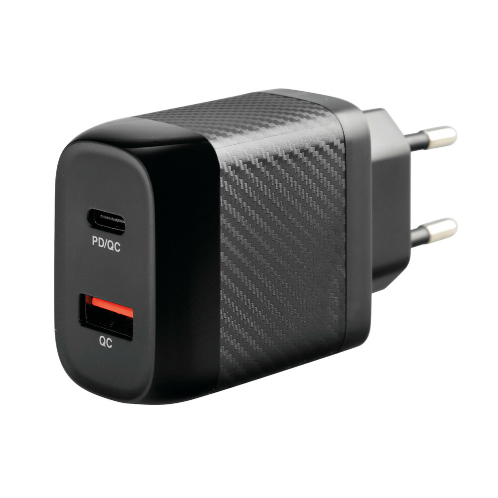 Lampa Πρίζα Σπιτιού 100/230v με 2 Usb Type A + Type C 20w Home Power Ultra Fast Charger 1 38717 S 01