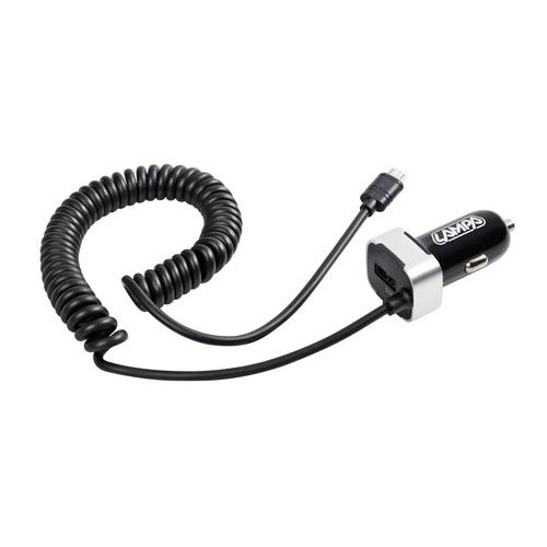 Lampa Αντάπτορας Αναπτήρα 12/24v 2400ma Διπλός με Θύρα Usb+micro Usb με καλώδιο 150cm 1 38928 S 01