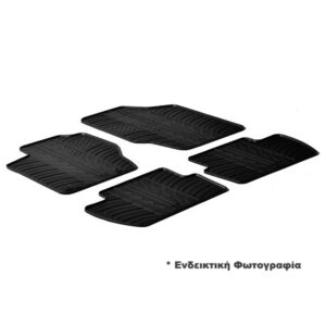 Renault Espace 05/2015+ Λαστιχένια Πατάκια Σετ 4τμχ Μαύρα Lampa με Κουμπώματα