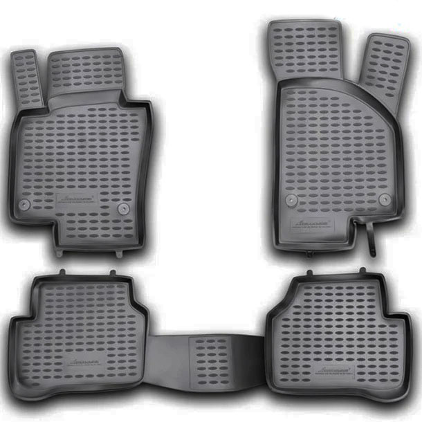 Vw Passat 03/2005-12/2010 Λαστιχένια Πατάκια Σετ 4τχμ Μαύρα Novline 1 821 VW09 A 1.w610.h610.backdrop.wm.b848b45
