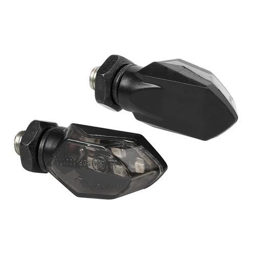 Lampa Φλας Μοτοσυκλέτας Micro Μαύρα 12v Smd Led 35x18mm 2τχμ 1 90475 1