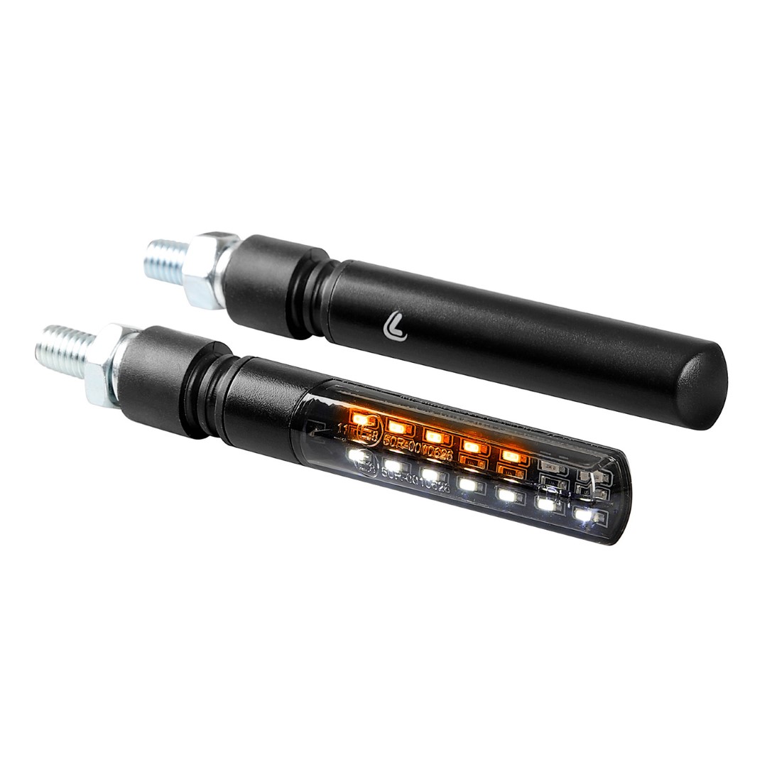 Φλας Εμπρός για Μοτοσυκλέτα Line Sq 12v Smd Led 2 Χρήσεων Θέσεως/Φλας (Μαύρο 92 X 16 Mm) - 2τχμ Lampa 1 90478 LM 1