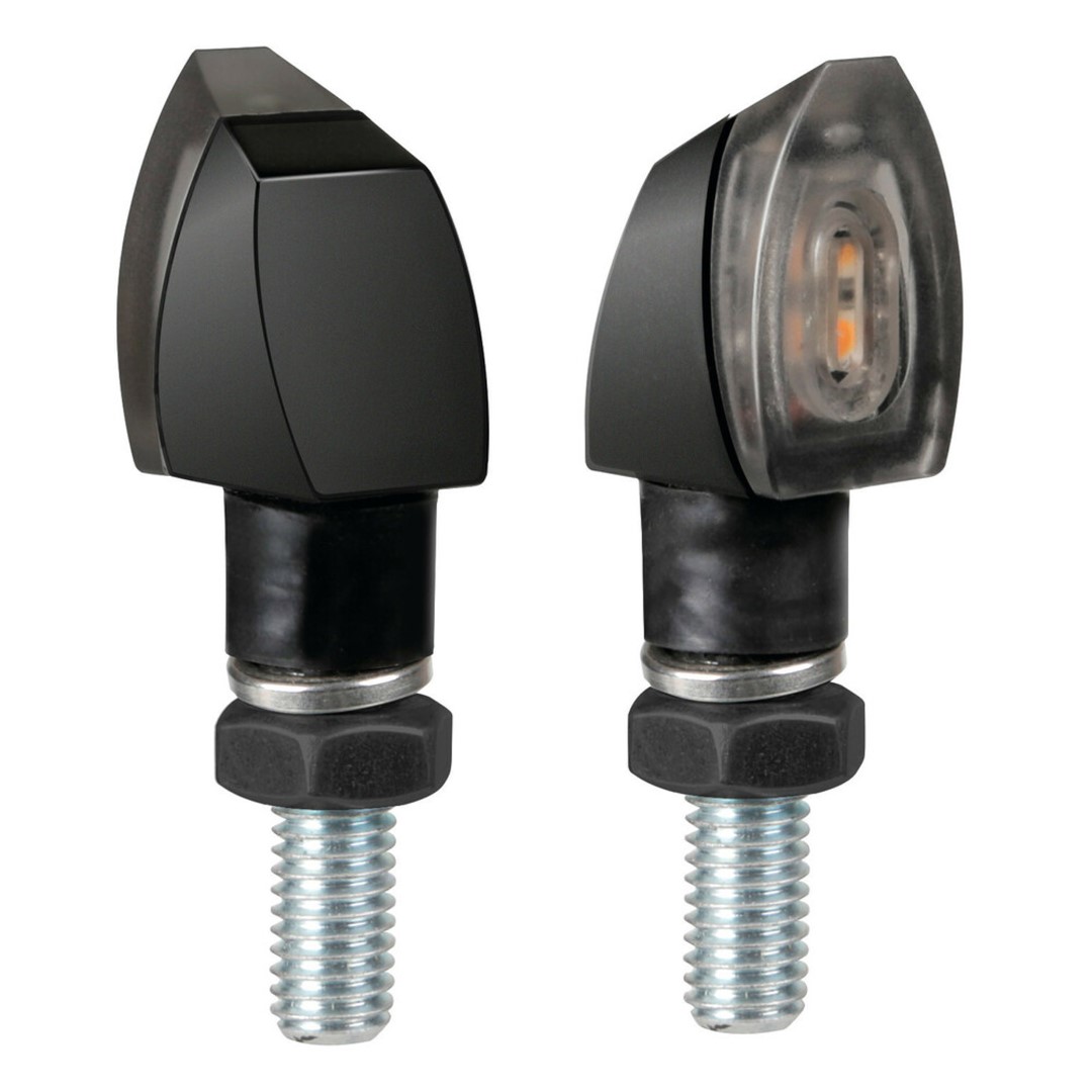 Φλας Μοτοσυκλέτας Volt Μαύρα από Αλουμίνιο 12v Smd Led (36x18 Mm) Σετ 2τχμ Lampa 1 90504 LM 1