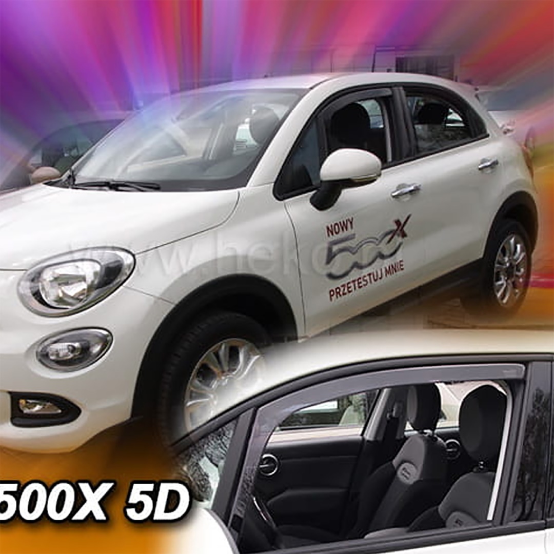 Fiat 500 X 5d 2015+ Φιμέ Ανεμοθραύστες Heko Σετ 2τμχ 1 A173
