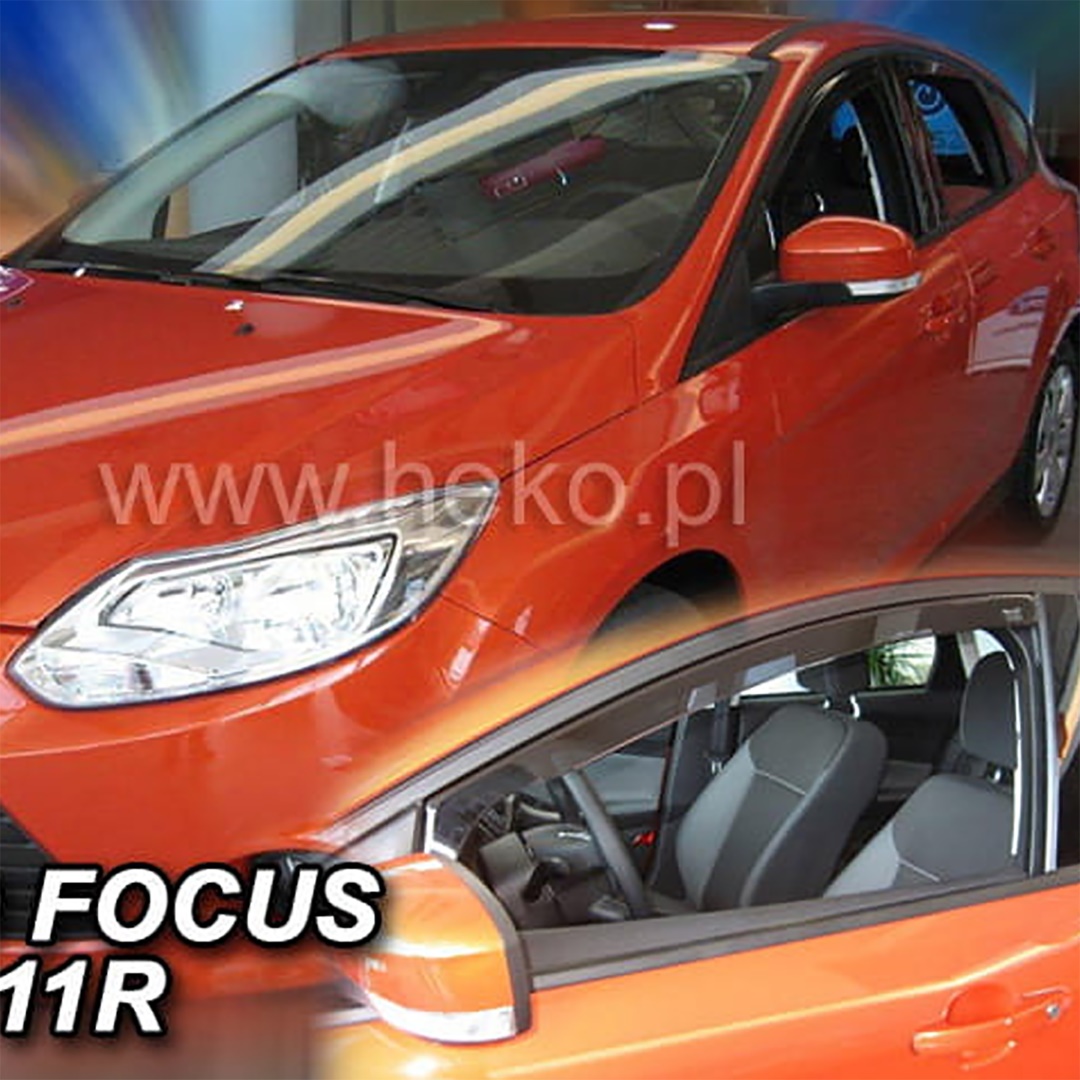 Ford Focus 3 4d/5d 2011-2018 Φιμέ Ανεμοθραύστες Heko Σετ 2τμχ 1 A294