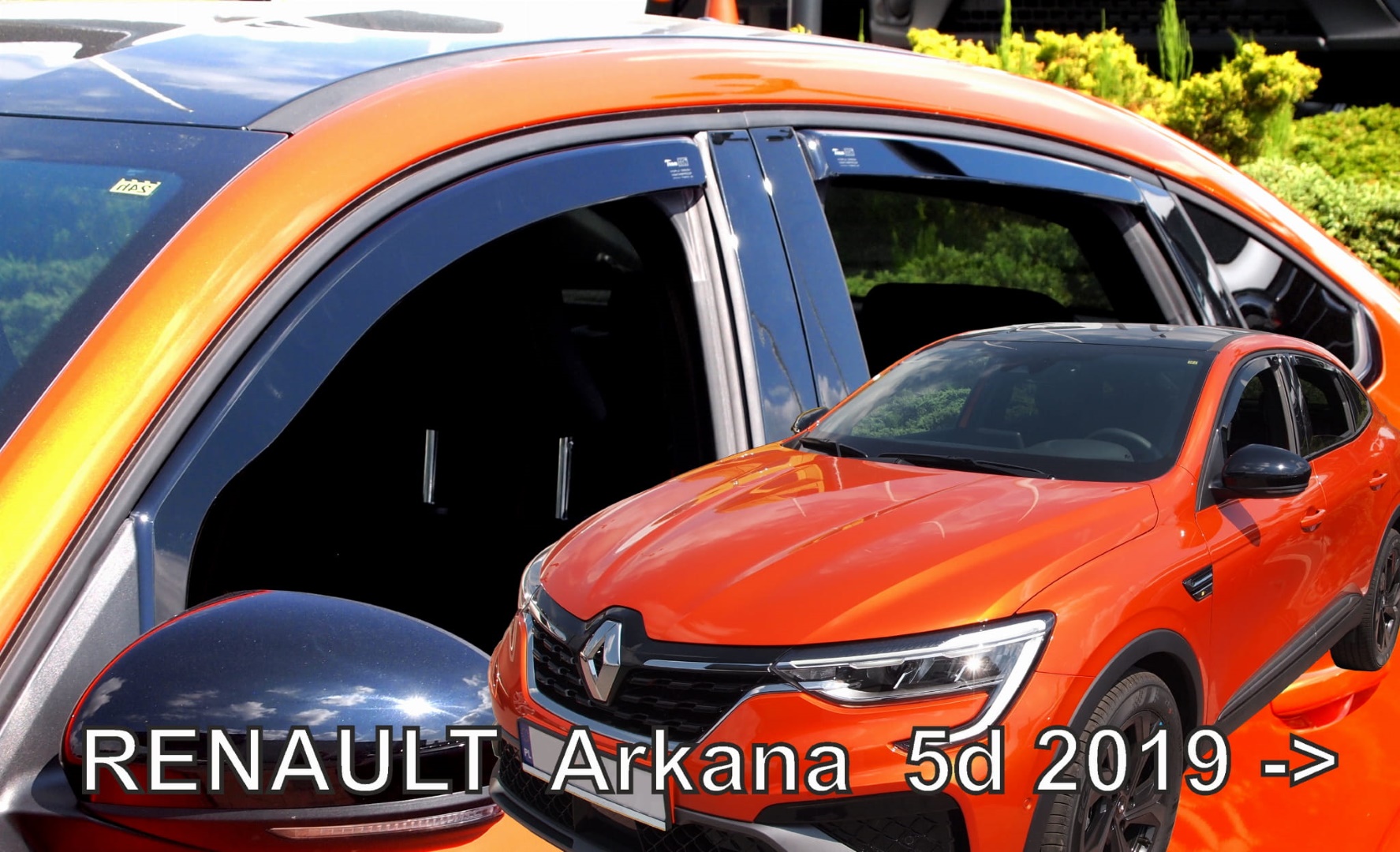 Renault Arkana 5d 2019+ Φιμέ Ανεμοθραύστες Heko Σετ 4τμχ για Μπρος-Πίσω Παράθυρα (tp) 1 ANEM27019