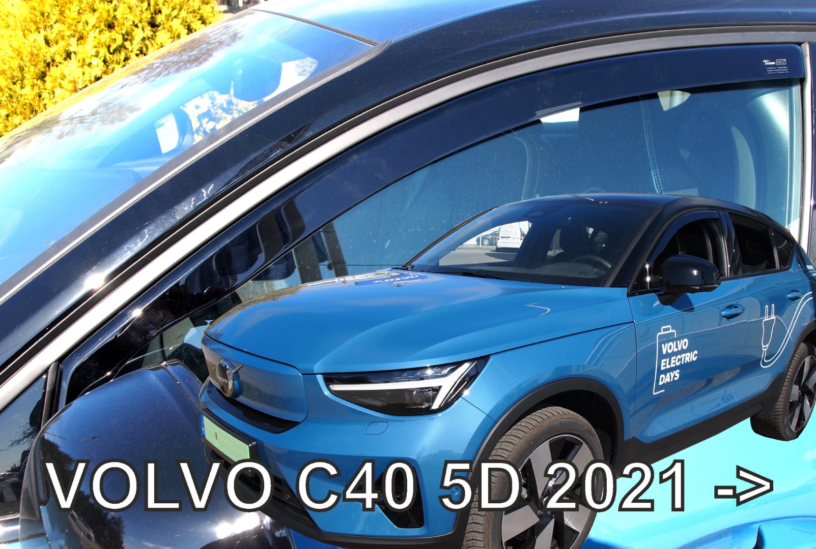 Volvo C40 5d 2021+ Φιμέ Ανεμοθραύστες Heko Σετ 4τμχ για Μπρος-Πίσω Παράθυρα 1 ANEM31262