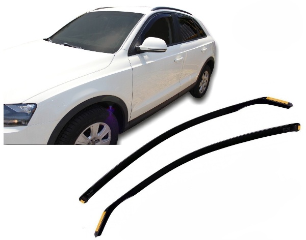 Audi Q3 5d 2011-2018 Φιμέ Ανεμοθραύστες Heko Σετ 2τμχ 1 Audi Q3 5d 2011 2018 ανεμοθραύστες 4 τεμ Heko