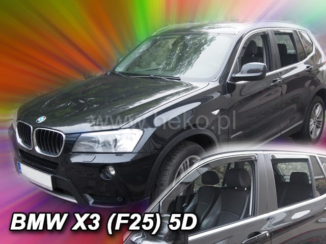 Bmw X3 5d 2010 - (f25) Φιμέ Ανεμοθραύστες Heko Σετ 4τμχ για Μπρος-Πίσω Παράθυρα 1 BMW X3 5D 2010 – F25 anemothraustes 4 tem heko