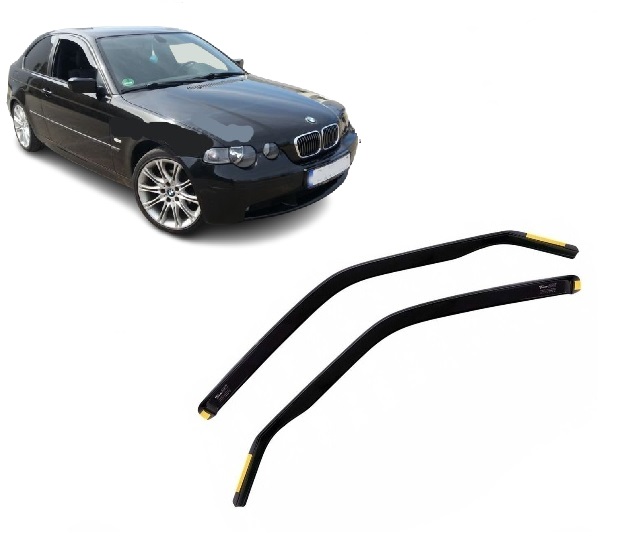 Bmw Σειρά 3 E46 3d/compact 2001+ Φιμέ Ανεμοθραύστες Heko Σετ 2τμχ (tp) 1 BMW Σειρά 3 E46 3D Compact 2001 ανεμοθραύστες Heko 2 tem