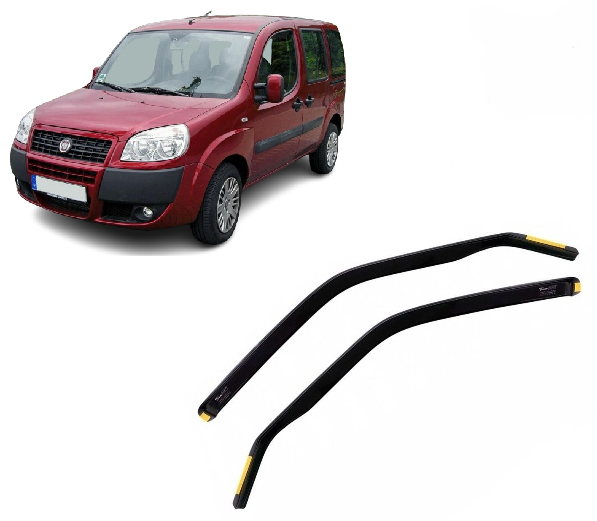 Fiat Doblo 5d 2001-2010 Φιμέ Ανεμοθραύστες Heko Σετ 2τμχ (tp) 1 Fiat Doblo 5D 2001 2010 heko