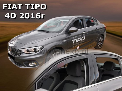 Fiat Tipo 4d 2016+ Φιμέ Ανεμοθραύστες Heko Σετ 4τμχ για Μπρος-Πίσω Παράθυρα 1 Fiat Tipo 4D 2016 anemothraustes 4 tem heko