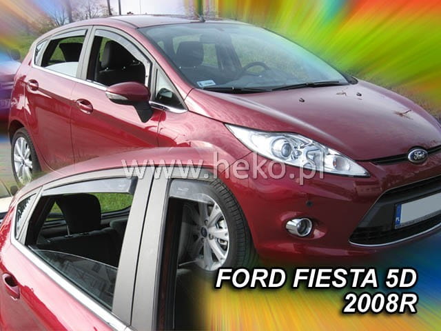 Ανεμοθραύστες για Ford Fiesta 5D 09/2008-2017 Φιμέ της Heko Σετ 4τμχ 15287 1 Ford Fiesta 5d 2008 2017 Φιμέ Ανεμοθραύστες Heko Σετ 4τμχ