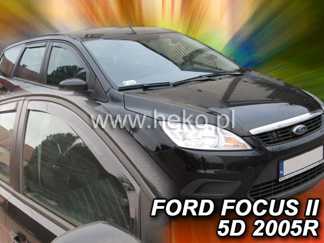 Ανεμοθραύστες Ford Focus II 4D/5D 11/2004-2011 Φιμέ Heko Σετ 4τμχ 15226 1 Ford Focus Ii 4d 5d 2004 2011 Φιμέ Ανεμοθραύστες Heko Σετ 4τμχ