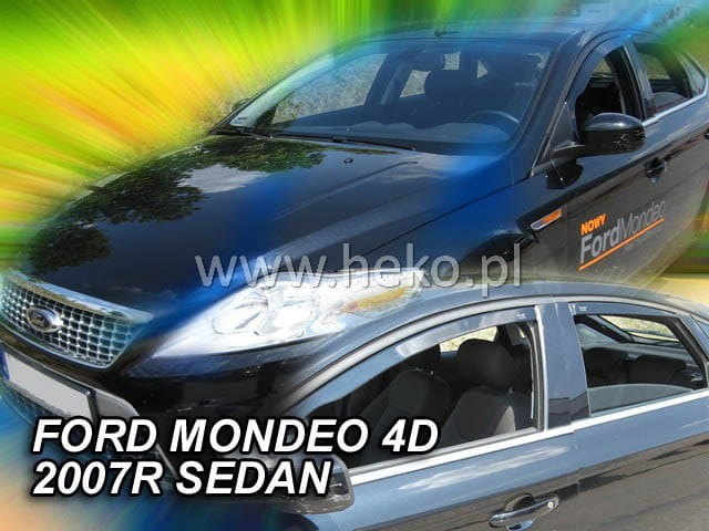 Ford Mondeo 4d Sedan/5d Htb 2007+ Φιμέ Ανεμοθραύστες Heko Σετ 4τμχ για Μπρος-Πίσω Παράθυρα 1 Ford Mondeo 4D Sedan 5D HTB 2007 anemothraustes 4 tem heko 2