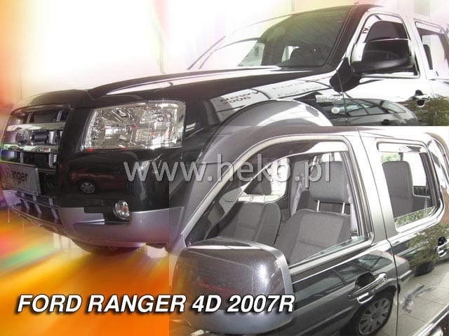 Ford Ranger 4d 2006-2011 Φιμέ Ανεμοθραύστες Heko Σετ 4τμχ για Μπρος-Πίσω Παράθυρα (tp) 1 Ford Ranger 4d 2006 2011 anemothrastes 4 tem heko