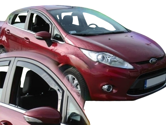 Ανεμοθραύστες Ford Fiesta Mk6 3D 2008-2017 Φιμέ της Heko Σετ 2τμχ 15229 1 Ford Fiesta Mk6 3d 2008 2017 ανεμοθραύστες 4 τεμ Heko 1