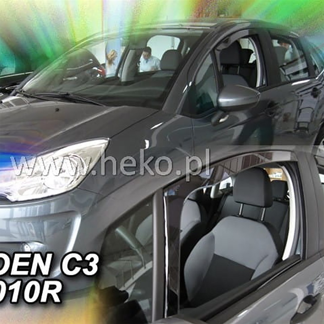 Citroen C3 2 5d 2009-2017 Φιμέ Ανεμοθραύστες Heko Σετ 2τμχ (tp) 1 HHH