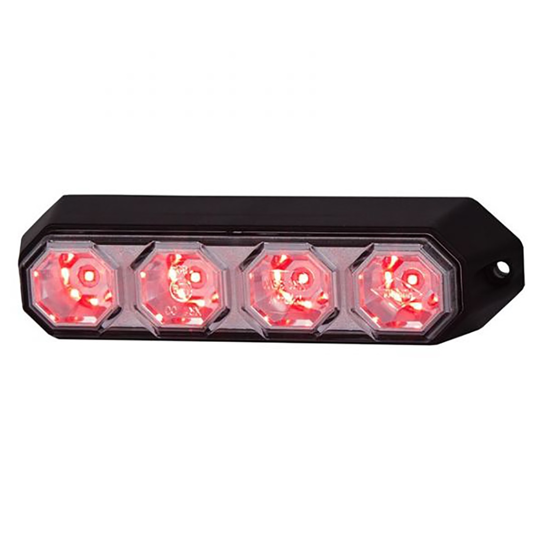 Horpol Φως Προειδοποίησης 12/24v Hor78 6w 4led 143x35mm Κόκκινο 1 HO LDO2259 1