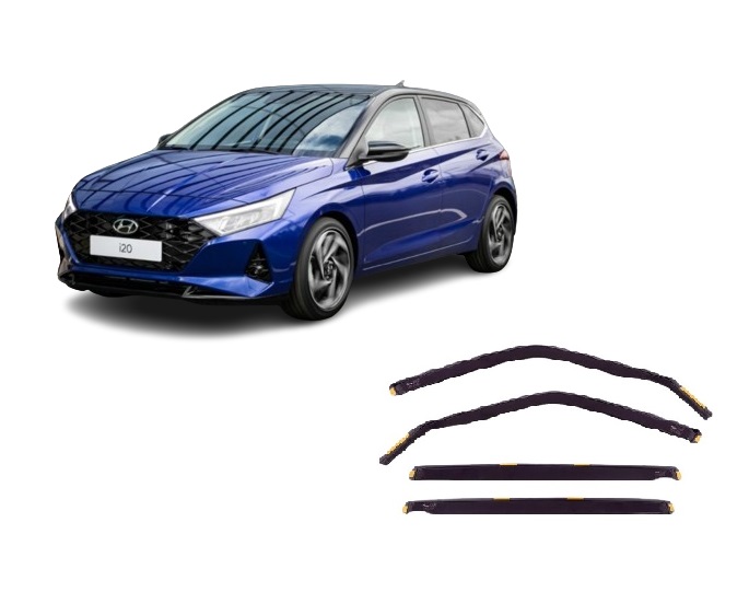 Ανεμοθραύστες Hyundai i20 5D 2020+ Φιμέ Heko Σετ 4τμχ 17304 1 Hyundai i20 5D 2020 ανεμοθραύστες 4 τεμ