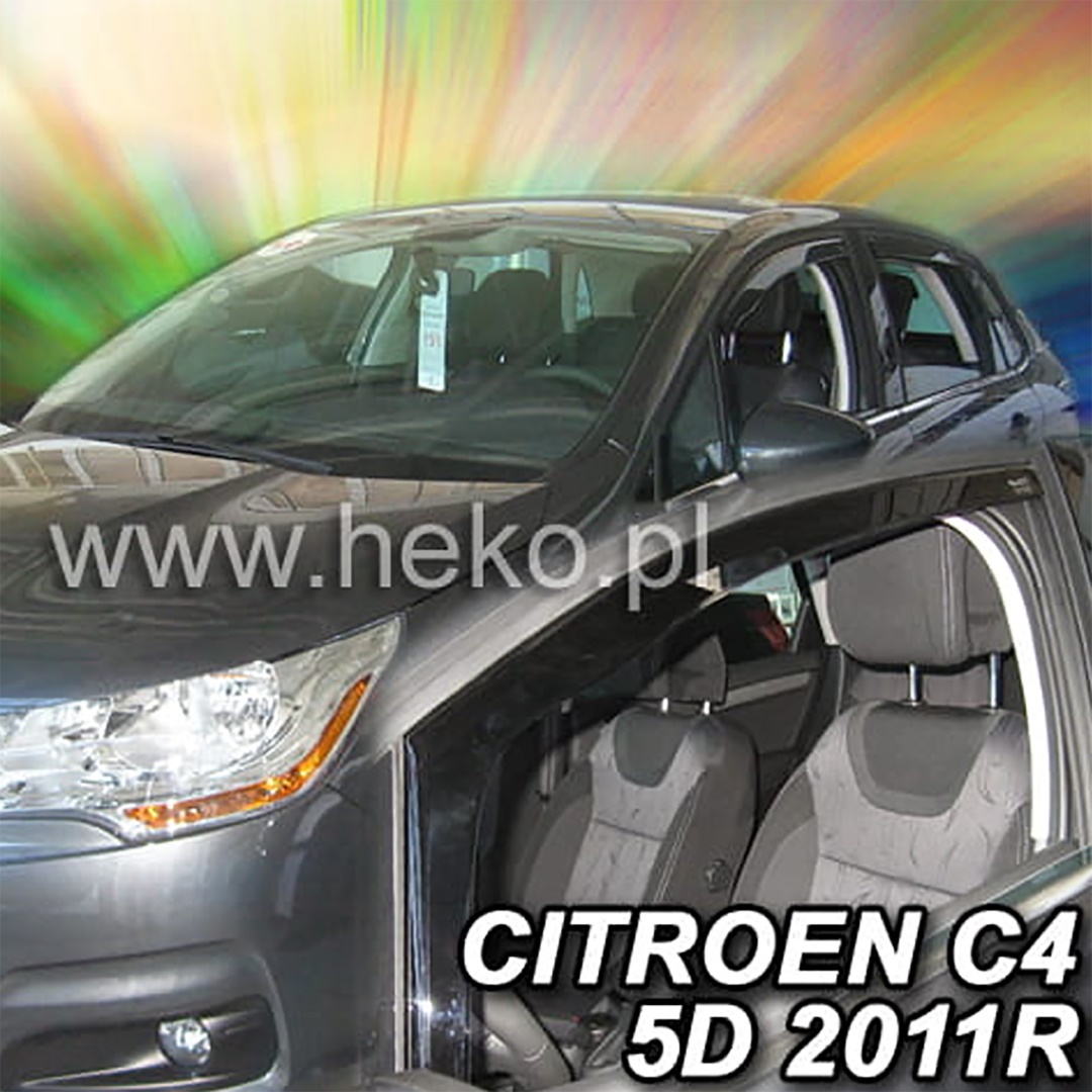 Citroen C4 2 5d 2010-2017 Φιμέ Ανεμοθραύστες Heko Σετ 2τμχ (tp) 1 JJJ