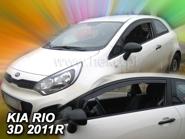 Kia Rio 3d 2011-2017 Φιμέ Ανεμοθραύστες Heko Σετ 2τμχ (tp) 1 KIA Rio 3D 2011 2017 anemothraustes 2 tem heko