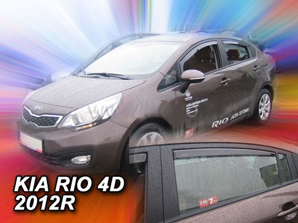 Kia Rio 4d Sedan 2012+ Φιμέ Ανεμοθραύστες Heko Σετ 4τμχ για Μπρος-Πίσω Παράθυρα 1 KIA Rio 4D Sedan 2012 anemothraustes 4 tem heko