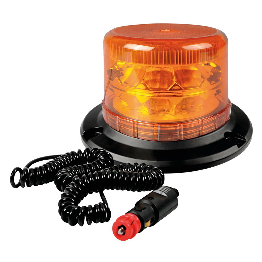 Lampa Φάρος Μαγνητικός και Βεντούζα Περιστρεφόμενος Rl-12 16led 9-32v Πορτοκαλί με Φις Αναπτήρα 3,8m 100x100mm 1 L72912 1