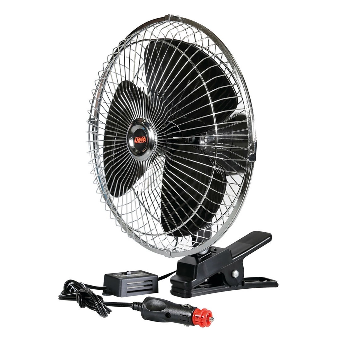 Ανεμιστήρας Φορτηγού Jumbo 10 Inch 24v12w Φ25cm 2 Ταχυτήτων με Φις Αναπτήρα 200cm και Μανταλάκι Lampa 1 L73113 1