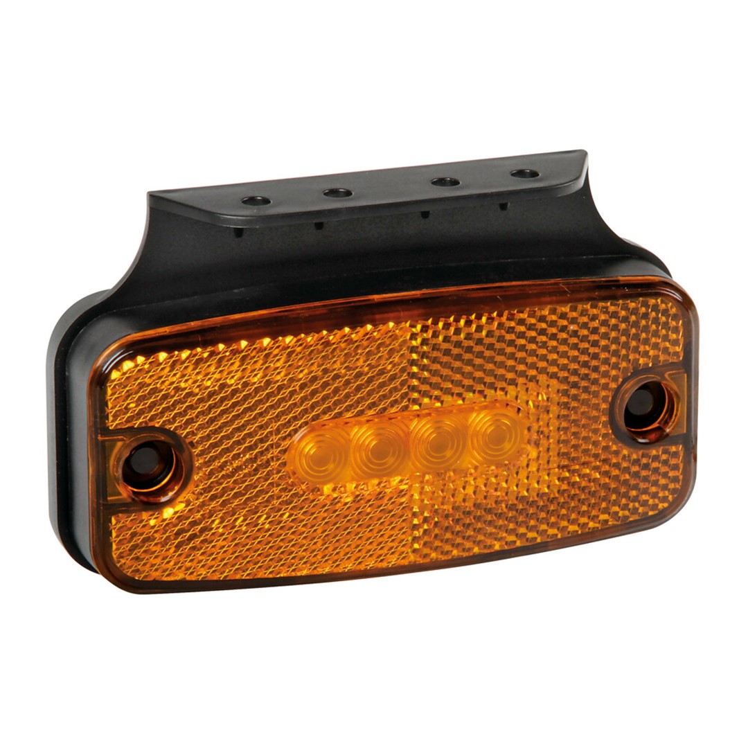 Lampa Φως Όγκου S19 4 Led Πορτοκαλί 10/30v με Ανακλαστήρα 114x54 Mm 1τχμ 1 L97021 1