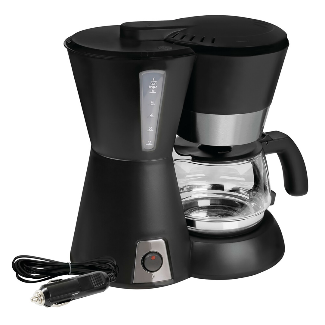 Καφέτιέρα Φίλτρου Φορτηγού Arabica 24v 300w 95cm με Δοσομετρητή 4/6 Κούπες 0.65lt Μαύρη/inox Lampa 1 L97131 1