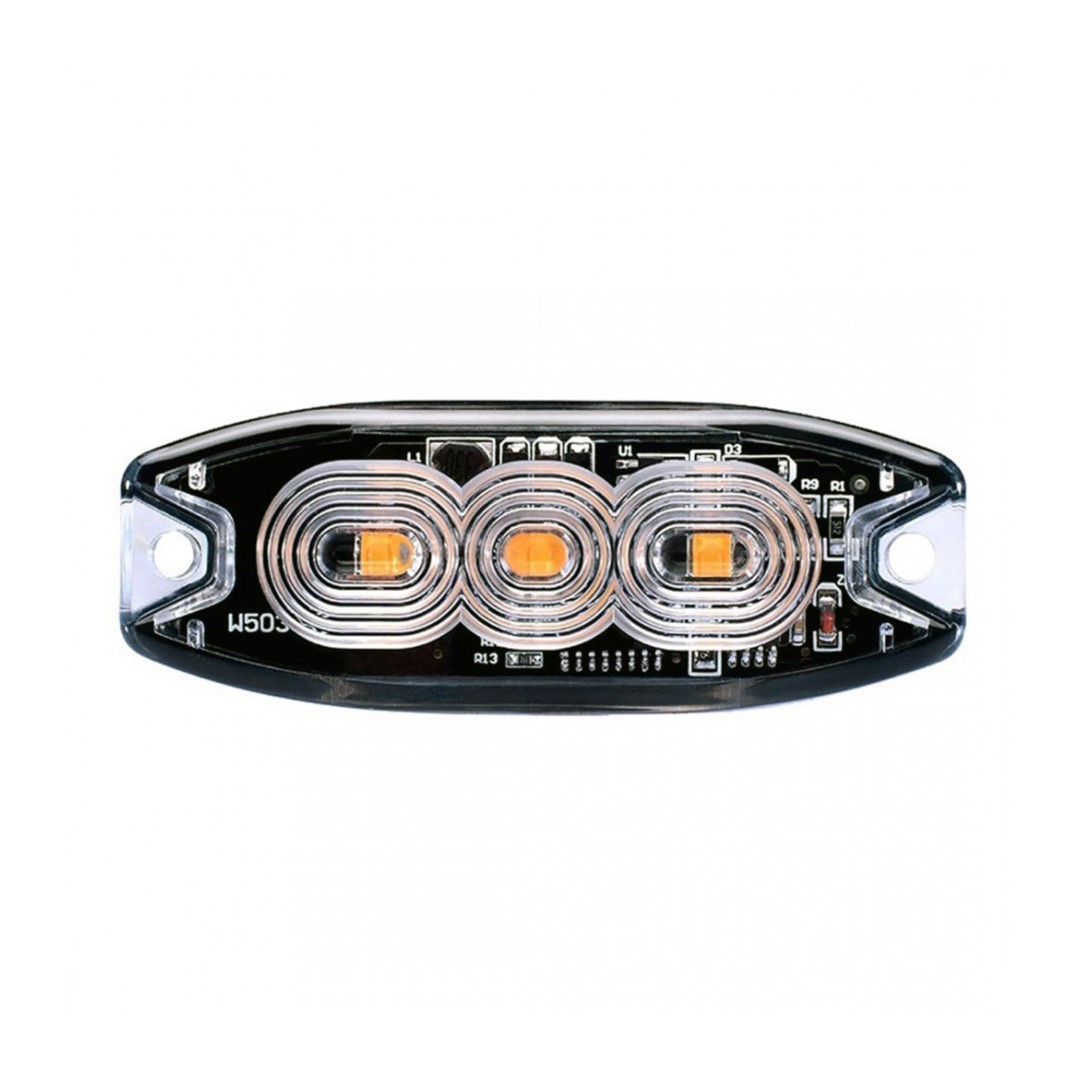 Στρόμπο 12/24v 8x3x0,9cm Πορτοκαλί 3led 9w (3x3w) R65 R10 Amio 1 LW0036AM 1