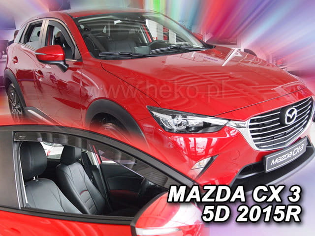 Mazda Cx-3 5d 2015+ Φιμέ Ανεμοθραύστες Heko Σετ 2τμχ (tp) 1 Mazda CX 3 5D 2015 anemothraustes 2 tem heko