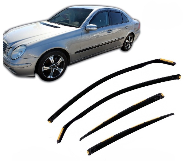 Ανεμοθραύστες Mercedes E Class W211 4D 03/2002-2009 Φιμέ της Heko Σετ 4τμχ 23232 1 Mercedes E Class W211 ανεμοθραύστες 4 τεμ Heko
