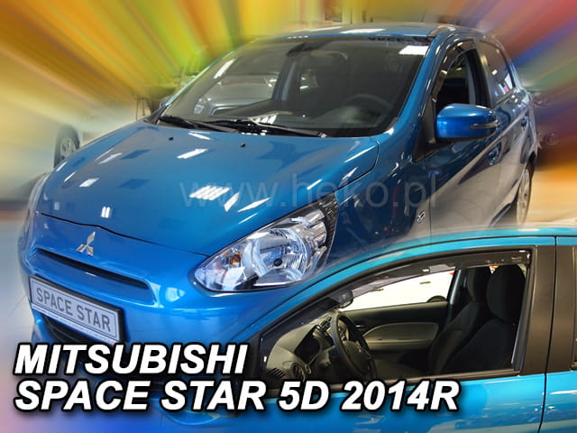 Mitsubishi Space Star 5d 2014+ Φιμέ Ανεμοθραύστες Heko Σετ 4τμχ για Μπρος-Πίσω Παράθυρα (tp) 1 Mitsubishi Space Star 5D 2014 anemothraustes 2 tem heko