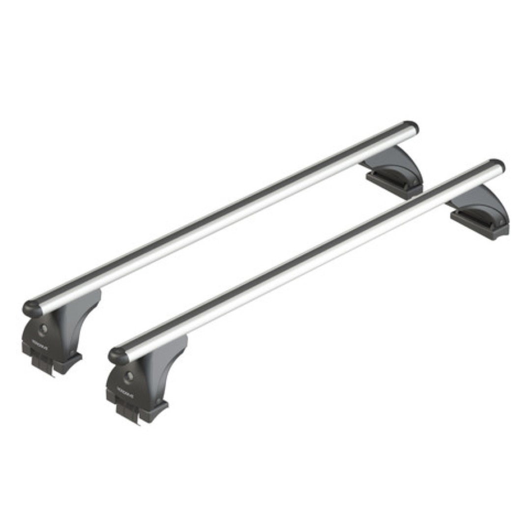 Nordrive Alfa Romeo 147 3d 05-08 Σετ 2 Μπάρες Οροφής Αλουμινίου με 4 Βάσεις και Κλειδαριές (n15024-n20001-n21017) 1 N15024