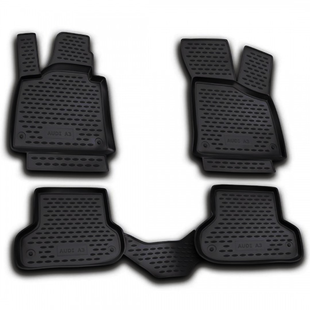 Audi A3 3d 2003-2012 Λαστιχένια Πατάκια Σετ 4τμχ Μαύρα Novline 1 NLC.04.10.210
