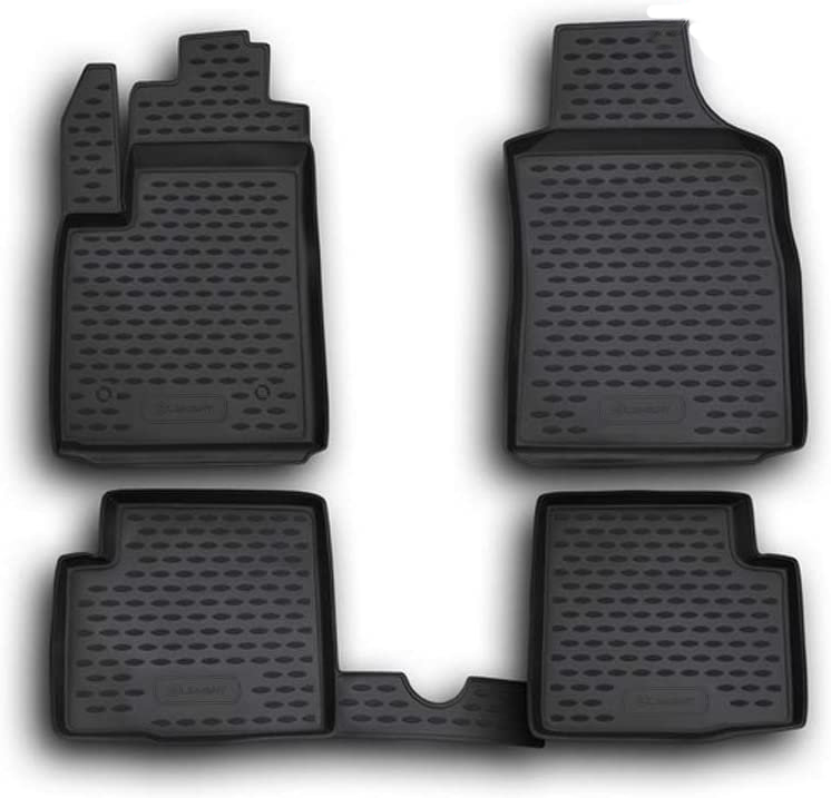 Fiat 500 2007-2015 Λαστιχένια Πατάκια Σετ 4τμχ Μαύρα Novline (tp) 1 NLC.15.16.210K