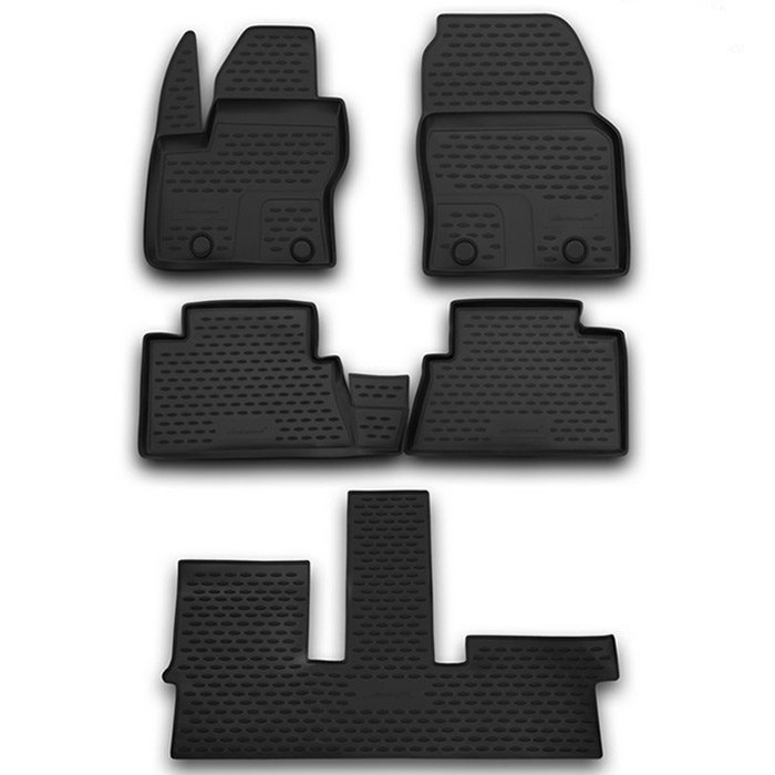 Ford Grand C-max 11/2010+ Λαστιχένια Πατάκια Σετ 5τμχ Μαύρα Novline 1 NLC.16.27.210K
