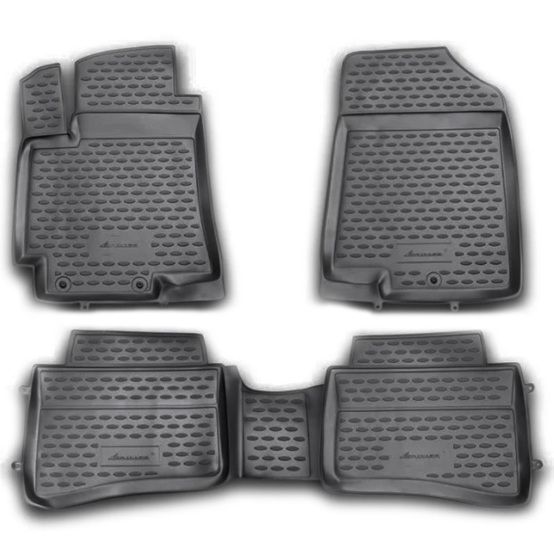 Kia Rio 5d 09/2011-2017 Λαστιχένια Πατάκια Σετ 4τχμ Μαύρα Novline 1 NLC.3D.25.38.210H