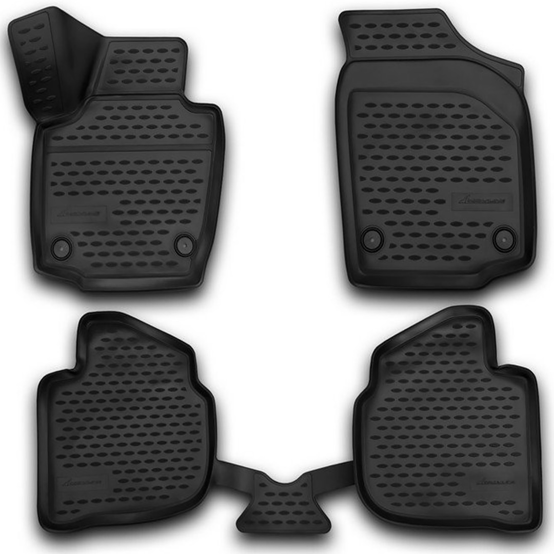 Skoda Rapid 4d 2013+ Λαστιχένια Πατάκια Σετ 4τμχ Μαύρα Novline 1 NLC.3D.45.15.210K