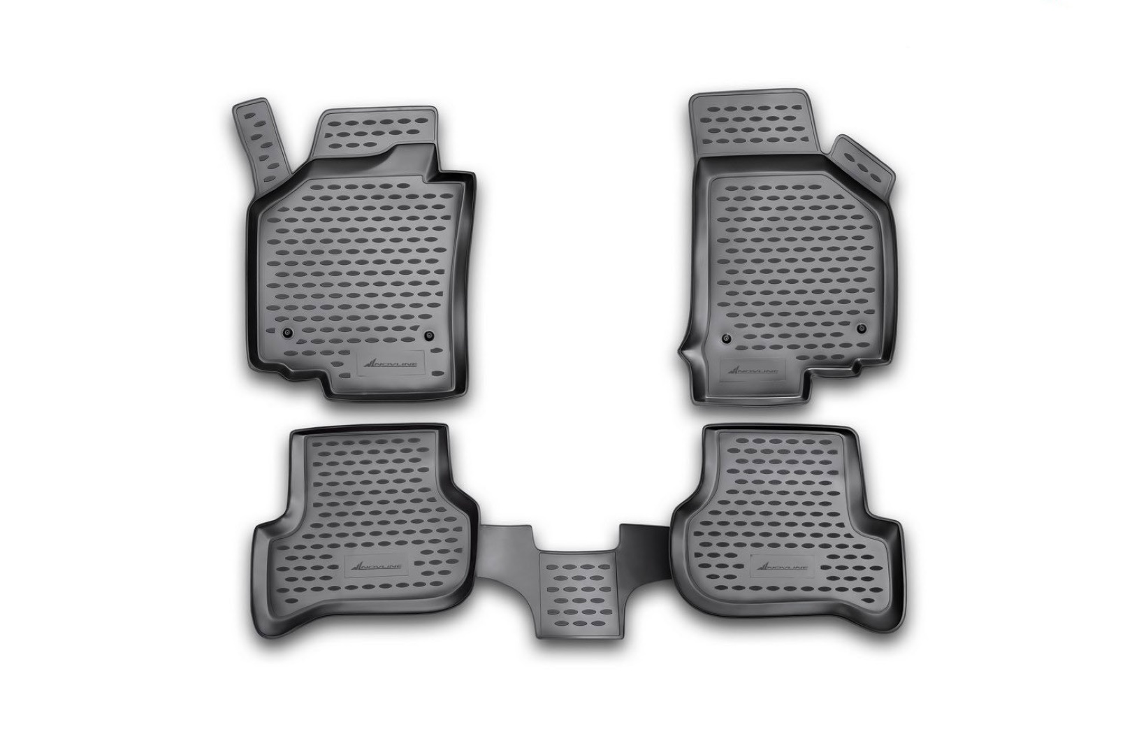 Seat Leon 2005-2013 Λαστιχένια Πατάκια Σετ 4τμχ Μαύρα Novline 1 NLC.44.02.210